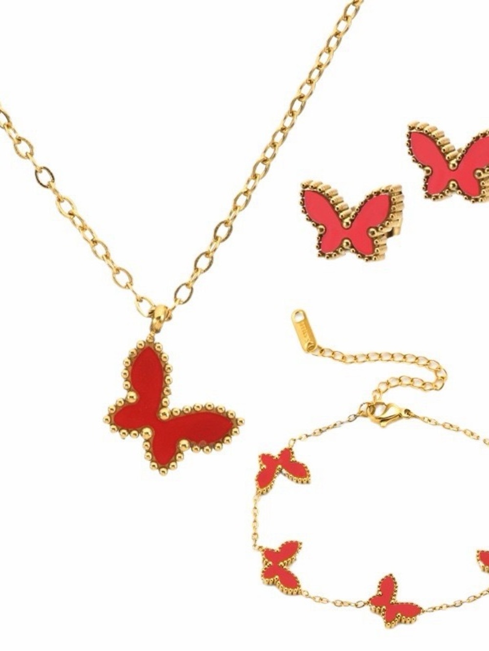 🦋✨ Butterfly Jewelry Set – 3-Piece Bundle ✨🦋